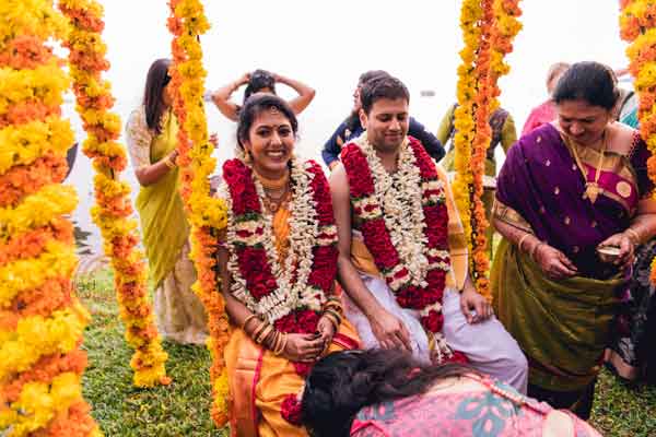 oonjal  ritual for brahmins wedding 
